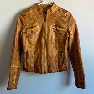 Jacket with zippers, Faux leather XS